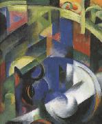 Franz Marc Details of Painting with Cattle (mk34) oil painting on canvas